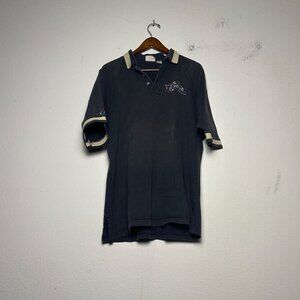 VTG Nascar Chesterfield Polo Shirt Short Sleeve Men XL Grey Embroidered Logo